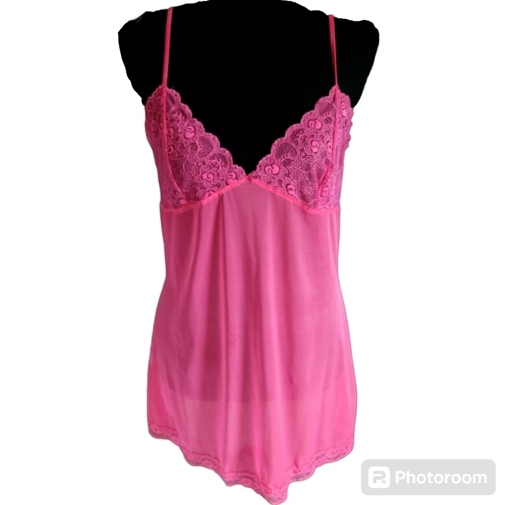 Vintage Y2K Victoria’s Secret Mesh Lace Slip Dress Set sz M